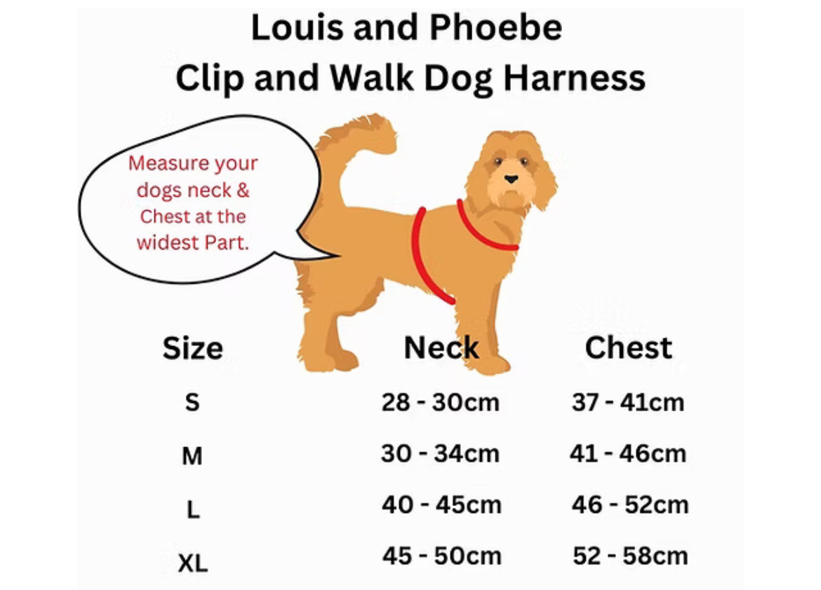 Step in dog harness - Click and walk harness- Red