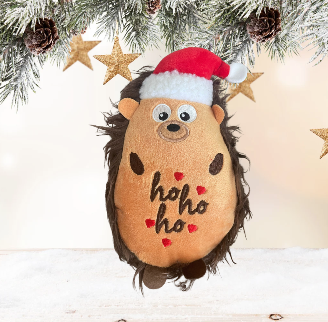 Harry the Christmas Hedgehog plush Dog toy