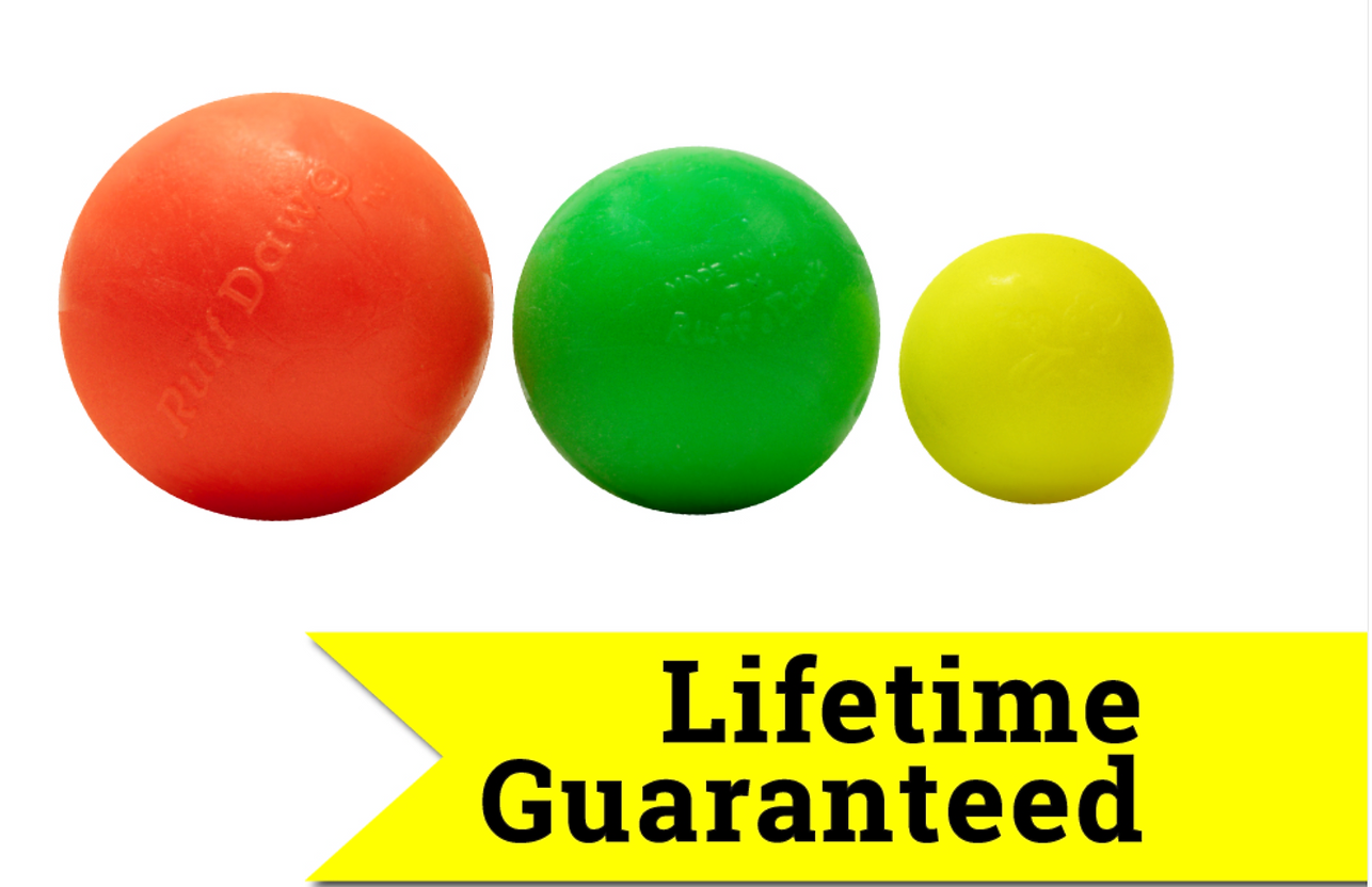 Indestructible Dog Ball - RuffDawg- Toughest Rubber Dog ball