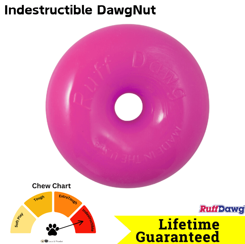 Indestructible Tough Dog Toy- RuffDawg- Dawgnut - Pals for Paws