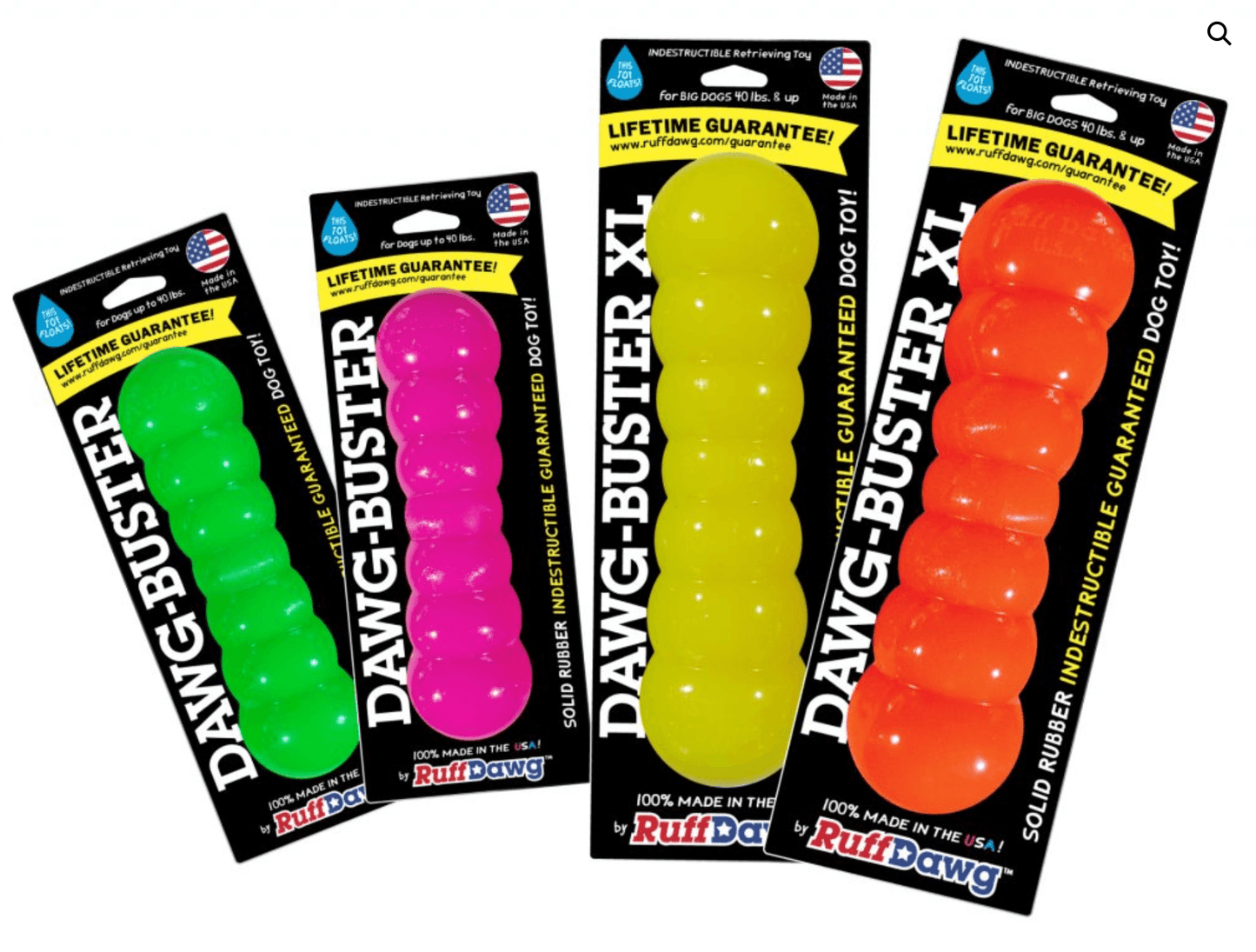 Indestructible Rubber Chew Dog Toy -RuffDawg-DawgBuster - Pals for Paws