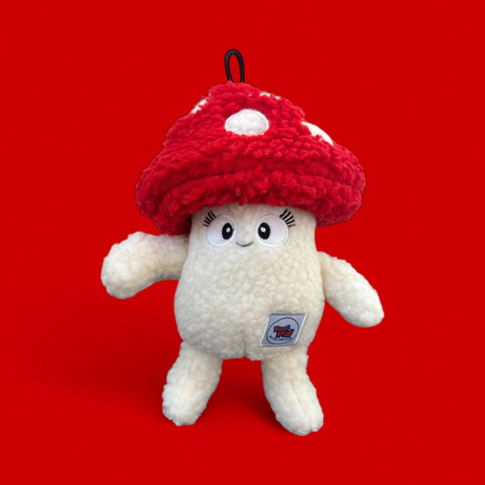 Tiny the toadstool- treat hiding plush dog toy