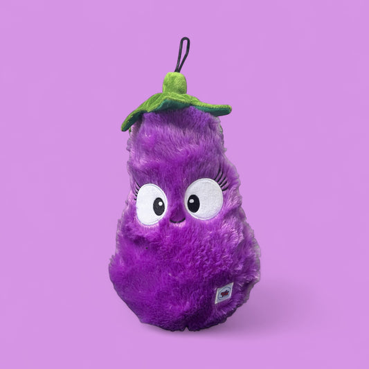 Plush dog toy- Eggwina Eggplant -Pals for Paws™