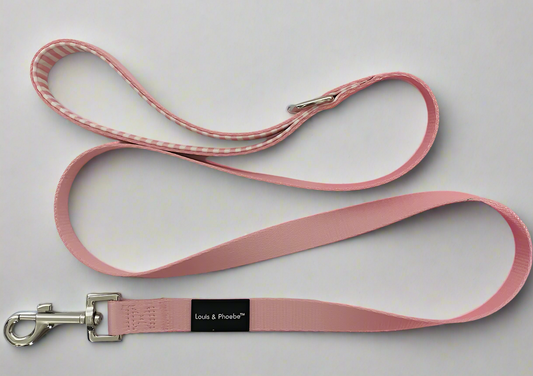 Padded handle dog lead -Baby Pink