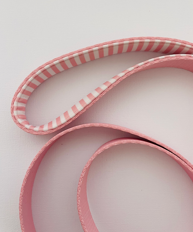 Padded handle dog lead -Baby Pink