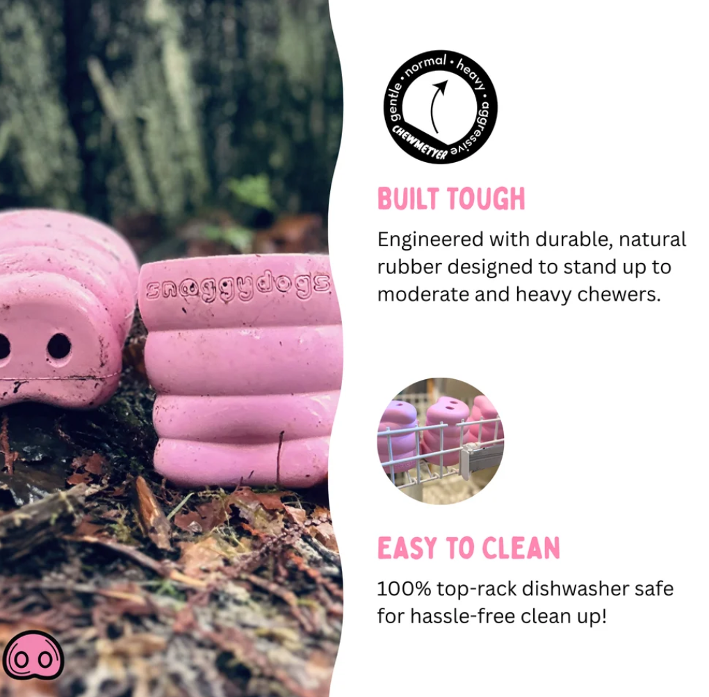 The Oinker - Dog Enrichment Toy -Non Toxic Rubber