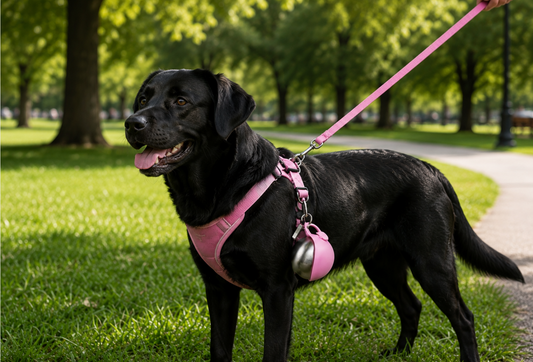 Non-Toxic Dog Travel Water Bottle- Pals For Paws - Stainless Steel -Pink