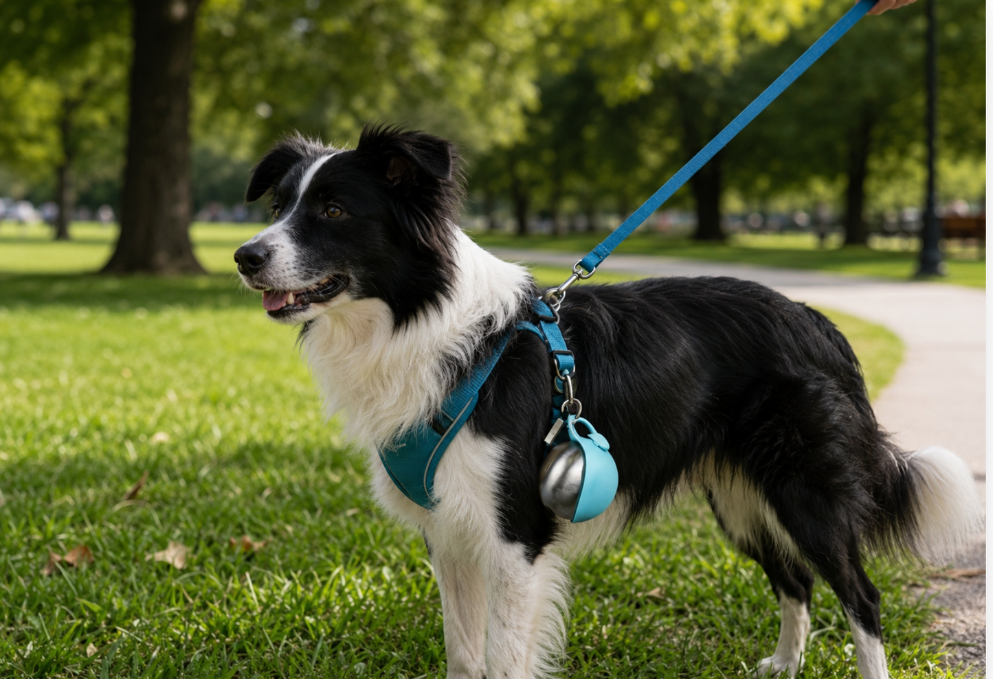 Non-Toxic Dog Travel Water Bottle- Pals For Paws - Stainless Steel - Blue