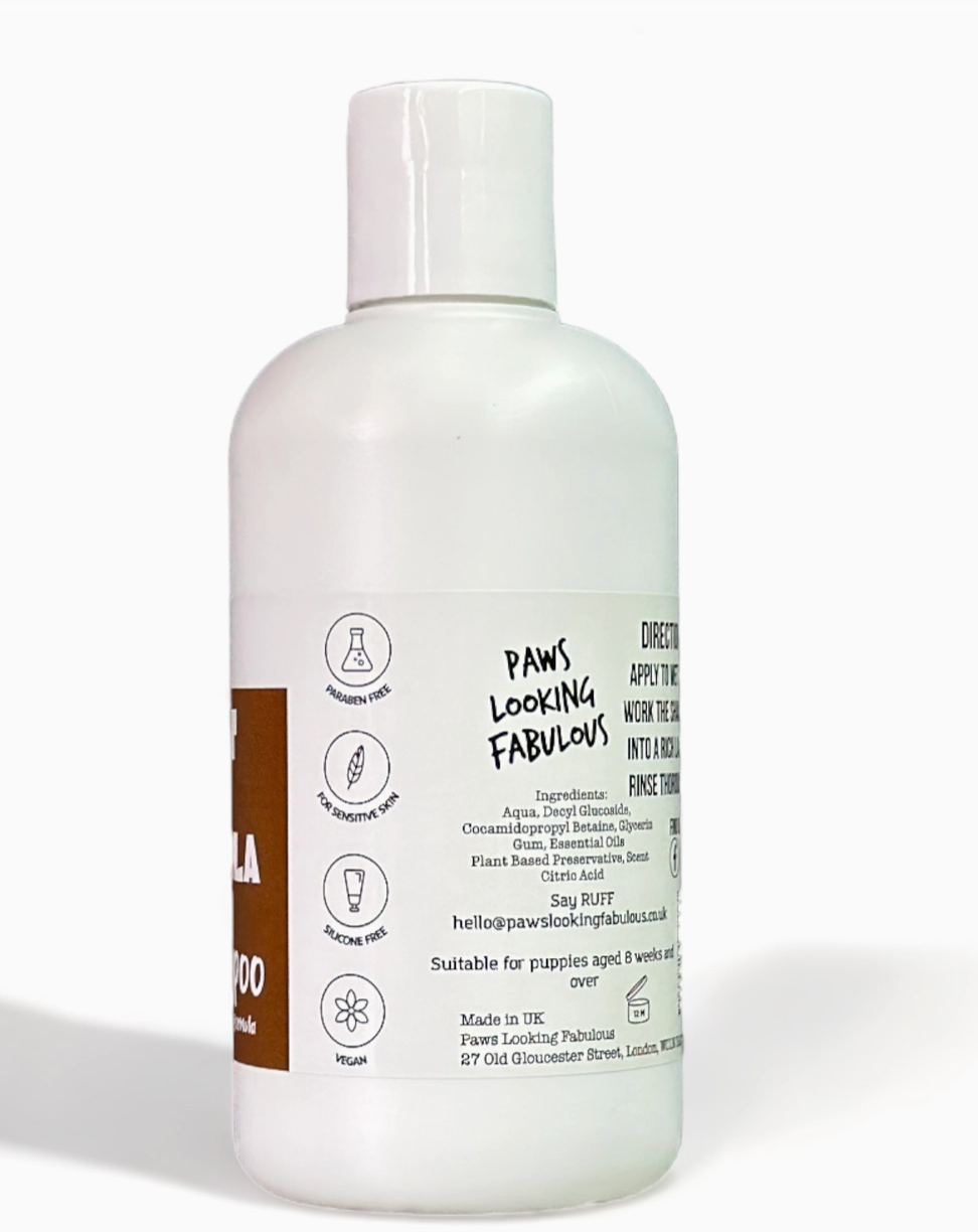 Coconut & Vanilla Dog Shampoo | Vegan | Sensitive Skin -250ml image 1