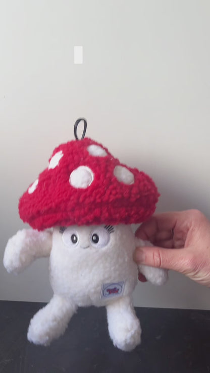 Tiny the toadstool- treat hiding plush dog toy-Made with 100% Recycled Material